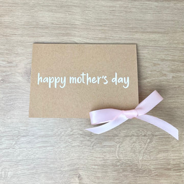 Happy Mother's Day Gift Card - recyclable craft card