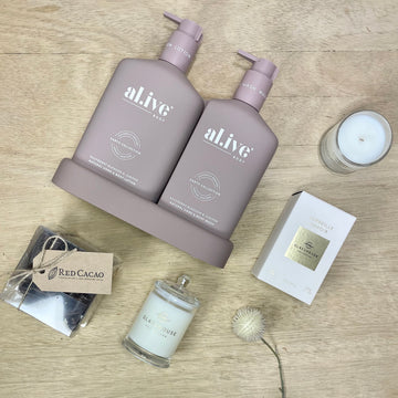 Alive Body Mother's Day Gift Set with Glasshouse Candle - gift delivery Adelaide