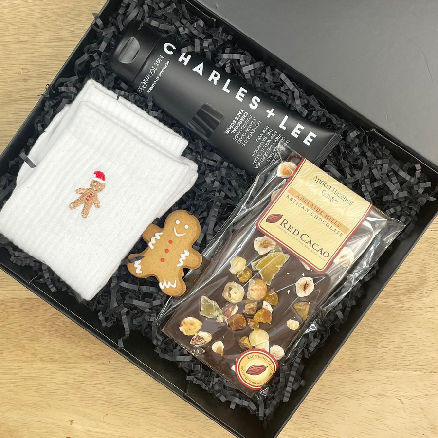 Christmas gift box for men - gingerbread man