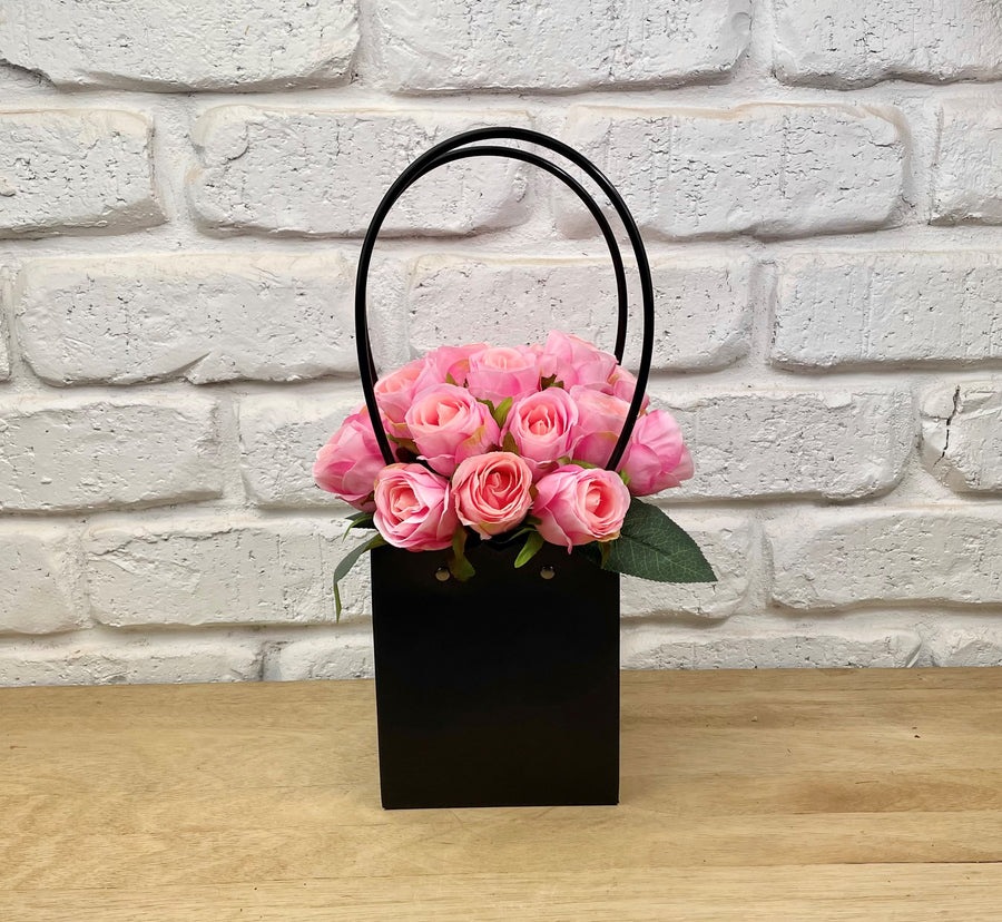 Hot Pink Roses Bloom Gift Bag