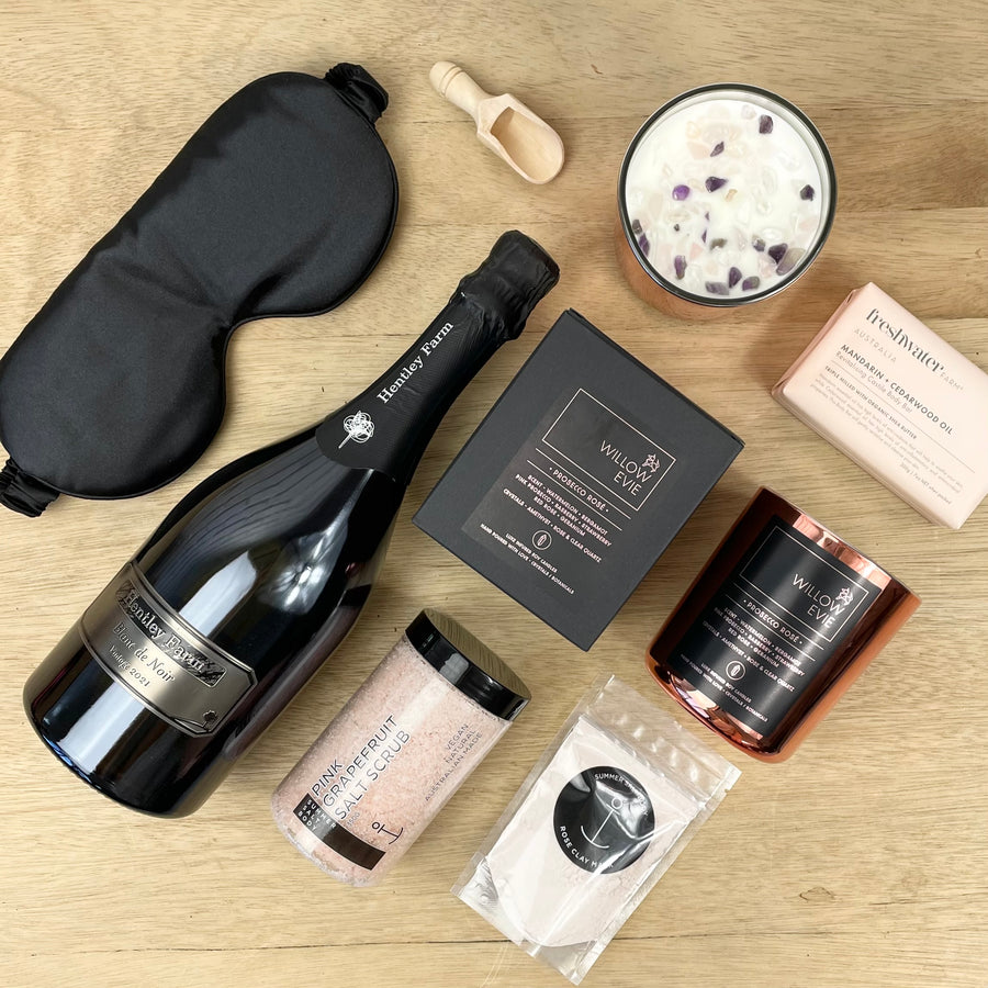 Luxury female pamper gift box same day delivery adelaide hentley farm bubbles
