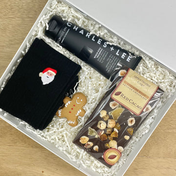 men's gift baskets adelaide - santa claus christmas socks gift hamper adelaide