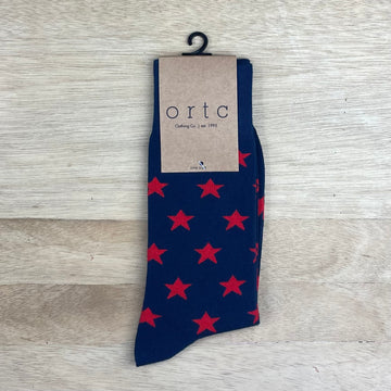 ORTC  Mens Socks - red stars - Sleek and Unique Gifts Adelaide