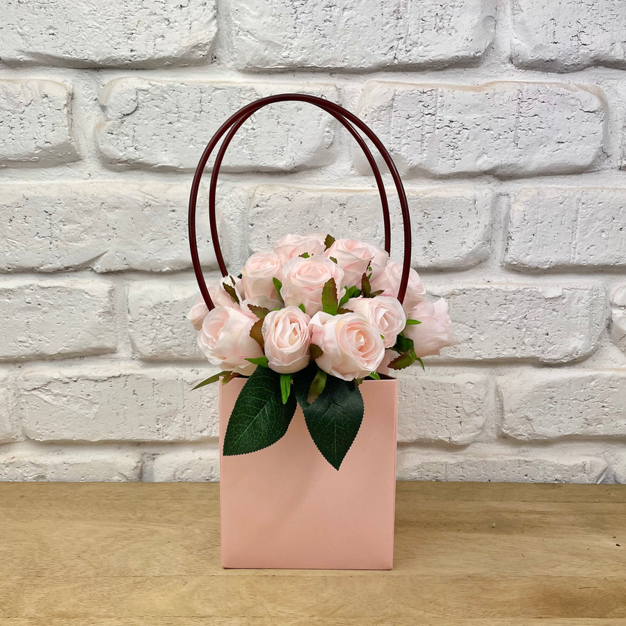 pink roses bloom gift bag adelaide flower delivery gifts same day service