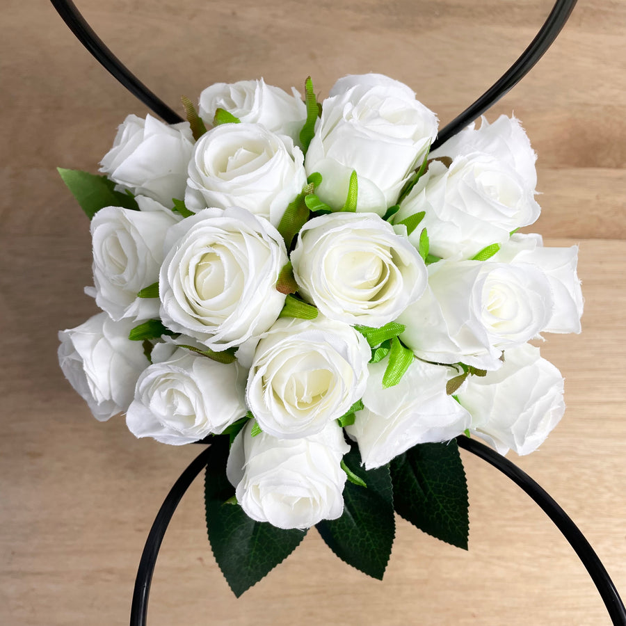 White Roses Bloom Gift Bag