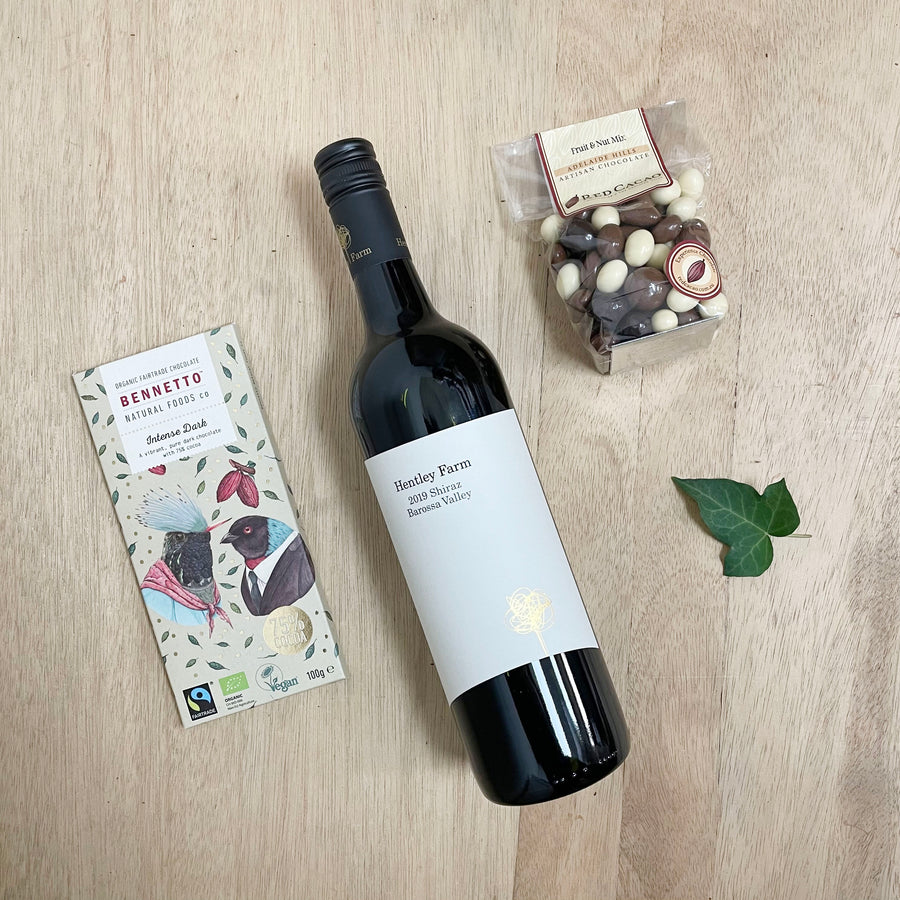 All Occasion Red Wine Hamper and Chocolate Gift Box - Gift Box Delivery Adelaide