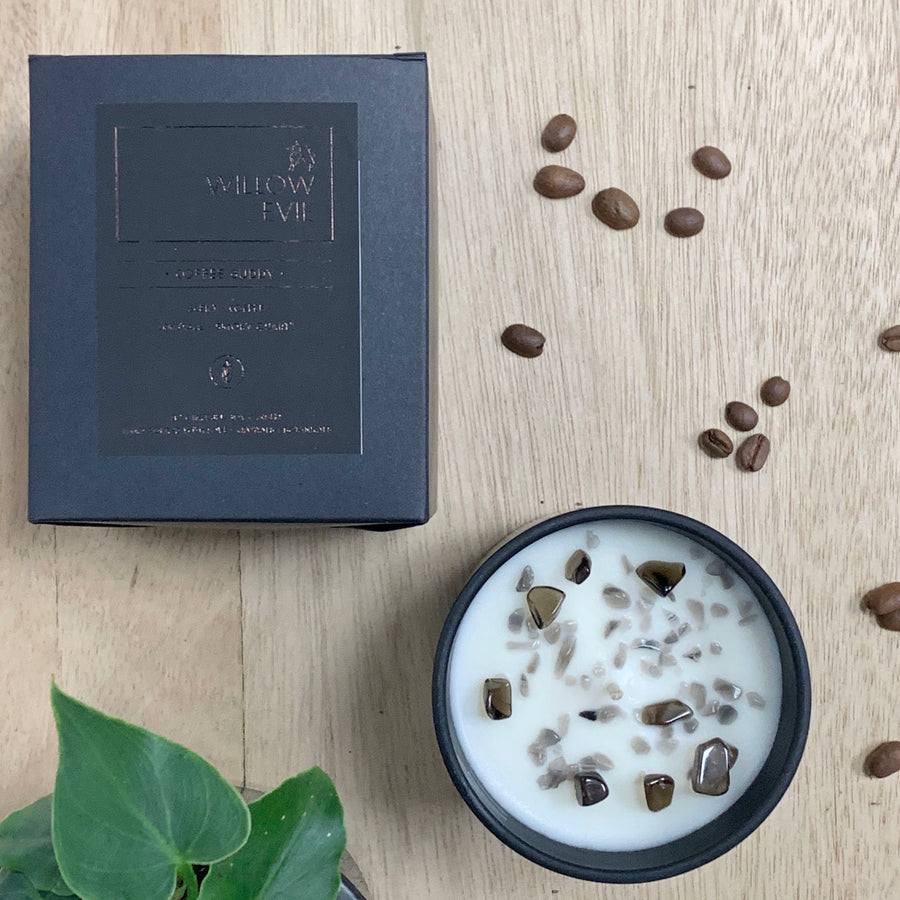 Willow Evie Soy Coffee Scent Candle - Sleek and Unique Gifts